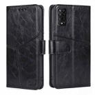 For TCL 50 5G Geometric Stitching Leather Phone Case(Black) - 1