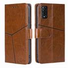 For TCL 50 5G Geometric Stitching Leather Phone Case(Light Brown) - 1