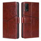 For TCL 50 5G Geometric Stitching Leather Phone Case(Dark Brown) - 1