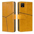 For TCL 502 Geometric Stitching Leather Phone Case(Yellow) - 1