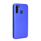 For Blackview A80 Pro Carbon Fiber Texture Horizontal Flip TPU + PC + PU Leather Case with Card Slot(Blue) - 3