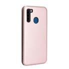 For Blackview A80 Pro Carbon Fiber Texture Horizontal Flip TPU + PC + PU Leather Case with Card Slot(Pink) - 3