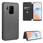 For Oukitel C18 Pro Carbon Fiber Texture Horizontal Flip TPU + PC + PU Leather Case with Card Slot(Black) - 1