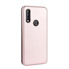 For Oukitel C17 / C17 Pro Carbon Fiber Texture Horizontal Flip TPU + PC + PU Leather Case with Card Slot(Pink) - 3