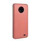 For Oukitel C19 Carbon Fiber Texture Horizontal Flip TPU + PC + PU Leather Case with Card Slot(Brown) - 3