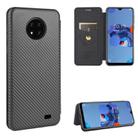 For Oukitel C19 Carbon Fiber Texture Horizontal Flip TPU + PC + PU Leather Case with Card Slot(Black) - 1