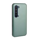 For Sharp Aquos R5G Carbon Fiber Texture Horizontal Flip TPU + PC + PU Leather Case with Card Slot(Green) - 3