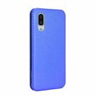 For Sharp Aquos Sense3 Plus SH-RM11 Carbon Fiber Texture Horizontal Flip TPU + PC + PU Leather Case with Card Slot(Blue) - 3