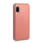 For Sharp Aquos Sense 3 Lite Carbon Fiber Texture Horizontal Flip TPU + PC + PU Leather Case with Card Slot(Brown) - 3