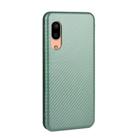 For Sharp Aquos Sense 3 Lite Carbon Fiber Texture Horizontal Flip TPU + PC + PU Leather Case with Card Slot(Green) - 3