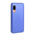 For Sharp Aquos Sense 3 Lite Carbon Fiber Texture Horizontal Flip TPU + PC + PU Leather Case with Card Slot(Blue) - 3