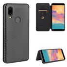 For UMIDIGI A3S Carbon Fiber Texture Horizontal Flip TPU + PC + PU Leather Case with Card Slot(Black) - 1