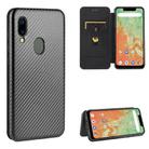 For UMIDIGI A3X Carbon Fiber Texture Horizontal Flip TPU + PC + PU Leather Case with Card Slot(Black) - 1