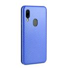 For UMIDIGI A3X Carbon Fiber Texture Horizontal Flip TPU + PC + PU Leather Case with Card Slot(Blue) - 3