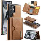 For Samsung Galaxy S24 Ultra 5G DG.MING M6 Series RFID Tri-fold Card Bag Removable Leather Phone Case(Brown) - 1