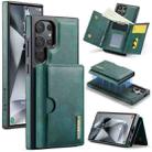 For Samsung Galaxy S24 Ultra 5G DG.MING M6 Series RFID Tri-fold Card Bag Removable Leather Phone Case(Green) - 1