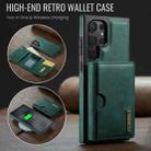 For Samsung Galaxy S24 Ultra 5G DG.MING M6 Series RFID Tri-fold Card Bag Removable Leather Phone Case(Green) - 2