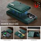 For Samsung Galaxy S24 Ultra 5G DG.MING M6 Series RFID Tri-fold Card Bag Removable Leather Phone Case(Green) - 3