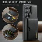 For Samsung Galaxy S25 Ultra 5G DG.MING M6 Series RFID Tri-fold Card Bag Removable Leather Phone Case(Black) - 2