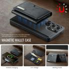 For Samsung Galaxy S25 Ultra 5G DG.MING M6 Series RFID Tri-fold Card Bag Removable Leather Phone Case(Black) - 3