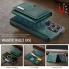 For Samsung Galaxy S25 Ultra 5G DG.MING M6 Series RFID Tri-fold Card Bag Removable Leather Phone Case(Green) - 3