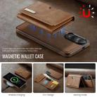 For Samsung Galaxy S25 Edge 5G DG.MING M6 Series RFID Tri-fold Card Bag Removable Leather Phone Case(Brown) - 3