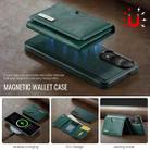 For Samsung Galaxy S25 Edge 5G DG.MING M6 Series RFID Tri-fold Card Bag Removable Leather Phone Case(Green) - 3