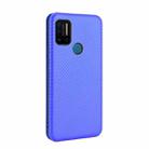 For UMIDIGI A7 Pro Carbon Fiber Texture Horizontal Flip TPU + PC + PU Leather Case with Card Slot(Blue) - 3