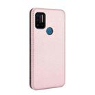 For UMIDIGI A7 Pro Carbon Fiber Texture Horizontal Flip TPU + PC + PU Leather Case with Card Slot(Pink) - 3