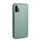 For UMIDIGI F2 Carbon Fiber Texture Horizontal Flip TPU + PC + PU Leather Case with Card Slot(Green) - 3