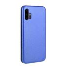 For UMIDIGI F2 Carbon Fiber Texture Horizontal Flip TPU + PC + PU Leather Case with Card Slot(Blue) - 3