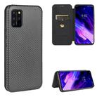 For UMIDIGI S5 Pro Carbon Fiber Texture Horizontal Flip TPU + PC + PU Leather Case with Card Slot(Black) - 1