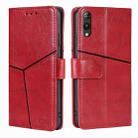 For Rakuten Hand 5G Geometric Stitching Leather Phone Case(Red) - 1