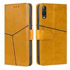 For Rakuten Hand 5G Geometric Stitching Leather Phone Case(Yellow) - 1