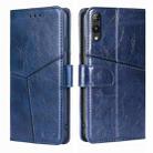 For Rakuten Hand 5G Geometric Stitching Leather Phone Case(Blue) - 1