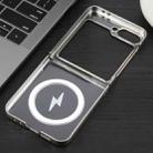 For Samsung Galaxy Z Flip5 6D Glossy Electroplated PC MagSafe Phone Case(Titanium Gray) - 3