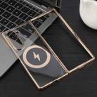 For Samsung Galaxy Z Fold4 6D Glossy Electroplated PC MagSafe Phone Case(Desert Gold) - 2