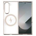 For Samsung Galaxy Z Fold6 6D Glossy Electroplated PC MagSafe Phone Case(Titanium Gray) - 1