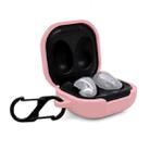 For Samsung Galaxy Buds Live Anti-fall Silicone Earphone Protective Case with Hook(Pink) - 1
