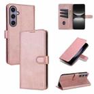 For Samsung Galaxy S25 5G AZNS Skin Feel Calf Texture Flip Leather Phone Case(Rose Gold) - 1