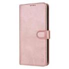 For Samsung Galaxy S25 5G AZNS Skin Feel Calf Texture Flip Leather Phone Case(Rose Gold) - 2
