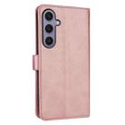 For Samsung Galaxy S25 5G AZNS Skin Feel Calf Texture Flip Leather Phone Case(Rose Gold) - 3