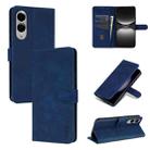 For Samsung Galaxy S25 Edge 5G AZNS Skin Feel Calf Texture Flip Leather Phone Case(Blue) - 1
