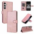 For Samsung Galaxy S25 FE 5G AZNS Skin Feel Calf Texture Flip Leather Phone Case(Rose Gold) - 1