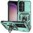For Samsung Galaxy S25+ 5G Sliding Camshield Holder Phone Case(Green) - 1