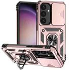For Samsung Galaxy S25+ 5G Sliding Camshield Holder Phone Case(Rose Gold) - 1