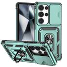 For Samsung Galaxy S25 Ultra 5G Sliding Camshield Holder Phone Case(Green) - 1