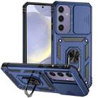 For Samsung Galaxy S24 FE 5G Sliding Camshield Holder Phone Case(Blue) - 1