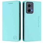 For Motorola Edge 5G 2024 RC01 Dual-Folded Magnetic Suction RFID Leather Phone Case(Mint Green) - 2