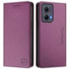 For Motorola Edge 5G 2024 RC01 Dual-Folded Magnetic Suction RFID Leather Phone Case(Violet) - 2